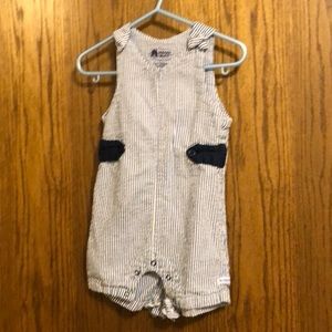 12-18 mo boys rugged butts seersucker romper